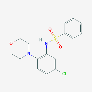 molecular formula C16H17ClN2O3S B234861 N-(5-chloro-2-morpholin-4-ylphenyl)benzenesulfonamide 