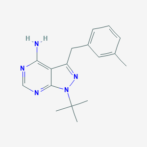 molecular formula C17H21N5 B023500 1-Tert-Butyl-3-(3-Methylbenzyl)-1h-Pyrazolo[3,4-D]pyrimidin-4-Amine CAS No. 956025-83-5