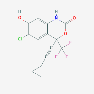 molecular formula C14H9ClF3NO3 B023507 rac 7-Hydroxy Efavirenz CAS No. 205754-50-3