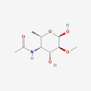 molecular formula C9H17NO5 B235183 4-Acetamido-4,6-dideoxy-2-O-methylgalactose CAS No. 152473-70-6