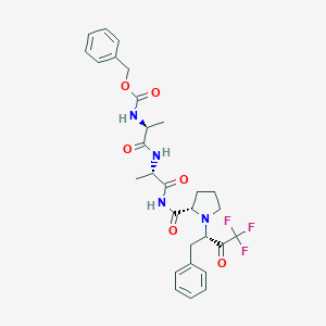 molecular formula C29H33F3N4O6 B235202 Benzyloxycarbonyl-alanyl-alanyl-prolyl-phenylalanine-trifluoromethylketone CAS No. 152551-55-8
