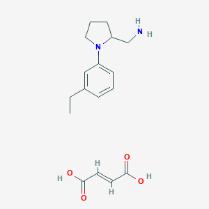 molecular formula C17H24N2O4 B235267 (-)-1-(3-Ethylphenyl)-2-pyrrolidinemethanamine fumarate CAS No. 142469-95-2