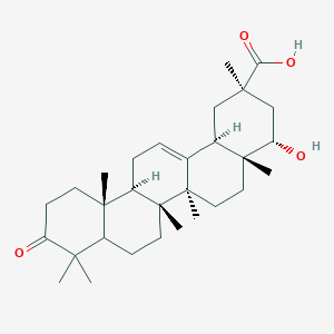 molecular formula C18H16O7 B235270 Triptotriterpenonic acid A CAS No. 144629-85-6