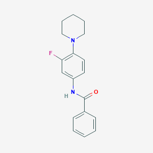 N-[3-fluoro-4-(1-piperidinyl)phenyl]benzamide