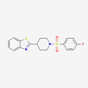 2-{1-[(4-Fluorophenyl)sulfonyl]-4-piperidinyl}-1,3-benzothiazole