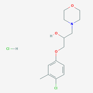 molecular formula C14H21Cl2NO3 B2353726 1-(4-氯-3-甲基苯氧基)-3-吗啉丙醇盐酸盐 CAS No. 478653-82-6