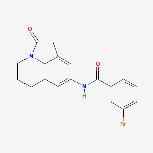 3-bromo-N-(2-oxo-2,4,5,6-tetrahydro-1H-pyrrolo[3,2,1-ij]quinolin-8-yl)benzamide