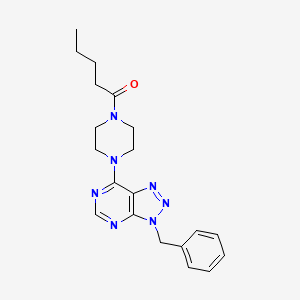 1-(4-(3-benzyl-3H-[1,2,3]triazolo[4,5-d]pyrimidin-7-yl)piperazin-1-yl)pentan-1-one