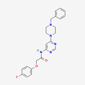 N-[6-(4-benzylpiperazin-1-yl)pyrimidin-4-yl]-2-(4-fluorophenoxy)acetamide