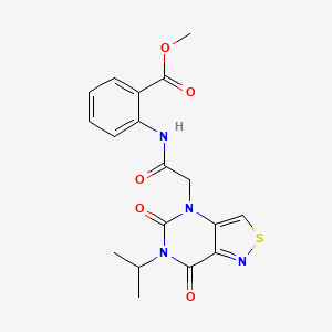 methyl 2-{[(6-isopropyl-5,7-dioxo-6,7-dihydroisothiazolo[4,3-d]pyrimidin-4(5H)-yl)acetyl]amino}benzoate