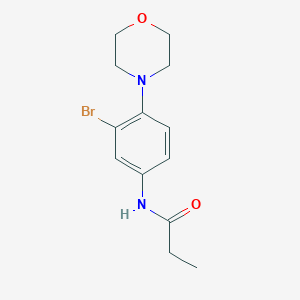 molecular formula C13H17BrN2O2 B235379 N-[3-bromo-4-(4-morpholinyl)phenyl]propanamide 