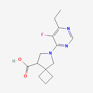 molecular formula C14H18FN3O2 B2353806 6-(6-Ethyl-5-fluoropyrimidin-4-yl)-6-azaspiro[3.4]octane-8-carboxylic acid CAS No. 2034520-26-6