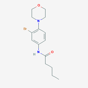molecular formula C15H21BrN2O2 B235381 N-[3-bromo-4-(4-morpholinyl)phenyl]pentanamide 