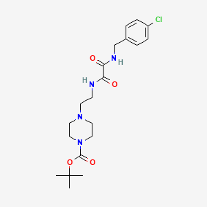 molecular formula C20H29ClN4O4 B2353853 Tert-butyl 4-[2-[[2-[(4-chlorophenyl)methylamino]-2-oxoacetyl]amino]ethyl]piperazine-1-carboxylate CAS No. 1993215-31-8