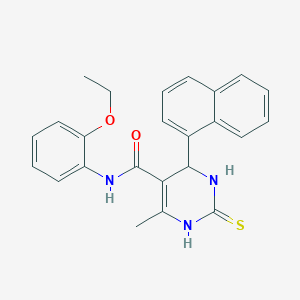molecular formula C24H23N3O2S B2353873 N-(2-ethoxyphenyl)-6-methyl-4-(naphthalen-1-yl)-2-sulfanylidene-1,2,3,4-tetrahydropyrimidine-5-carboxamide CAS No. 397882-40-5