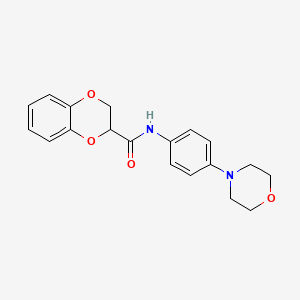 molecular formula C19H20N2O4 B2353950 N-[4-(morpholin-4-yl)phenyl]-2,3-dihydro-1,4-benzodioxine-2-carboxamide CAS No. 876707-61-8