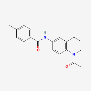 molecular formula C19H20N2O2 B2353966 N-(1-acetyl-1,2,3,4-tetrahydroquinolin-6-yl)-4-methylbenzamide CAS No. 941915-34-0