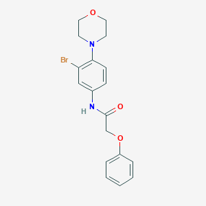 molecular formula C18H19BrN2O3 B235397 N-[3-bromo-4-(4-morpholinyl)phenyl]-2-phenoxyacetamide 