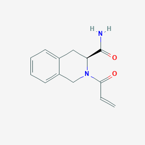 molecular formula C13H14N2O2 B2354008 (3S)-2-prop-2-enoyl-3,4-dihydro-1H-isoquinoline-3-carboxamide CAS No. 1218505-64-6