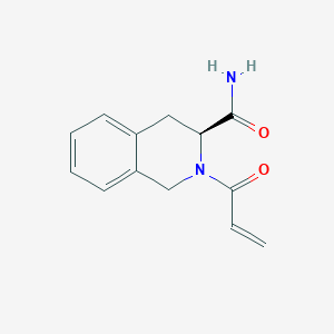 (3S)-2-prop-2-enoyl-3,4-dihydro-1H-isoquinoline-3-carboxamide