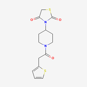 3-(1-(2-(Thiophen-2-yl)acetyl)piperidin-4-yl)thiazolidine-2,4-dione