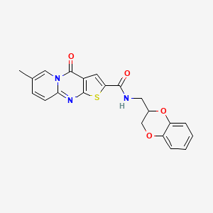 N-((2,3-dihydrobenzo[b][1,4]dioxin-2-yl)methyl)-7-methyl-4-oxo-4H-pyrido[1,2-a]thieno[2,3-d]pyrimidine-2-carboxamide