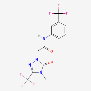 2-(4-methyl-5-oxo-3-(trifluoromethyl)-4,5-dihydro-1H-1,2,4-triazol-1-yl)-N-(3-(trifluoromethyl)phenyl)acetamide