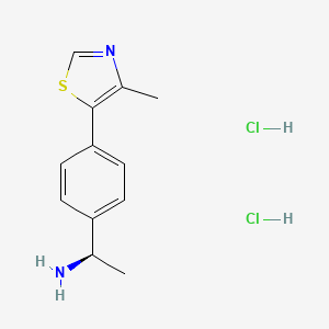 (1R)-1-[4-(4-Methyl-1,3-thiazol-5-yl)phenyl]ethanamine;dihydrochloride