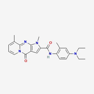 molecular formula C24H27N5O2 B2354026 N-[4-(diethylamino)-2-methylphenyl]-1,9-dimethyl-4-oxo-1,4-dihydropyrido[1,2-a]pyrrolo[2,3-d]pyrimidine-2-carboxamide CAS No. 864855-78-7