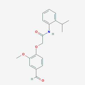 2-(4-formyl-2-methoxyphenoxy)-N-[2-(propan-2-yl)phenyl]acetamide