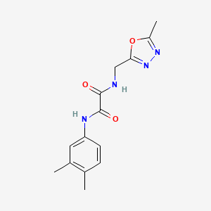 N1-(3,4-dimethylphenyl)-N2-((5-methyl-1,3,4-oxadiazol-2-yl)methyl)oxalamide