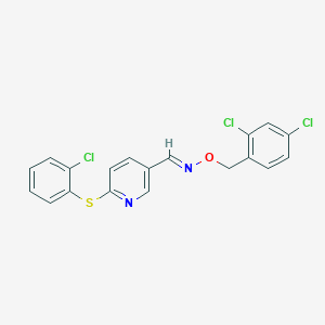 6-[(2-chlorophenyl)sulfanyl]nicotinaldehyde O-(2,4-dichlorobenzyl)oxime