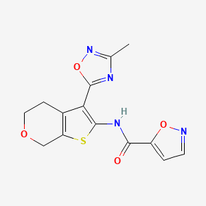 N-(3-(3-methyl-1,2,4-oxadiazol-5-yl)-5,7-dihydro-4H-thieno[2,3-c]pyran-2-yl)isoxazole-5-carboxamide