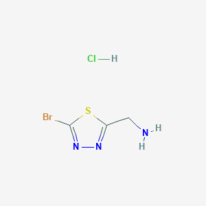 molecular formula C3H5BrClN3S B2354035 (5-Bromo-1,3,4-thiadiazol-2-yl)methanamine hydrochloride CAS No. 1823928-17-1
