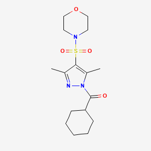 cyclohexyl(3,5-dimethyl-4-(morpholinosulfonyl)-1H-pyrazol-1-yl)methanone