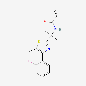 N-[2-[4-(2-Fluorophenyl)-5-methyl-1,3-thiazol-2-yl]propan-2-yl]prop-2-enamide