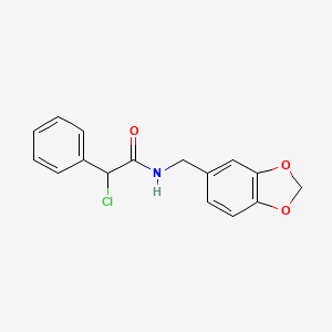 N-(2H-1,3-benzodioxol-5-ylmethyl)-2-chloro-2-phenylacetamide