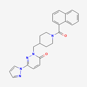 2-[[1-(Naphthalene-1-carbonyl)piperidin-4-yl]methyl]-6-pyrazol-1-ylpyridazin-3-one