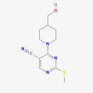 4-[4-(Hydroxymethyl)piperidin-1-yl]-2-methylsulfanylpyrimidine-5-carbonitrile