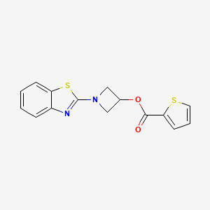 molecular formula C15H12N2O2S2 B2354052 1-(Benzo[d]thiazol-2-yl)azetidin-3-yl thiophene-2-carboxylate CAS No. 1396760-00-1