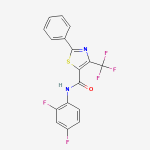 N-(2,4-difluorophenyl)-2-phenyl-4-(trifluoromethyl)-1,3-thiazole-5-carboxamide