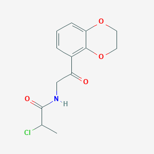2-Chloro-N-[2-(2,3-dihydro-1,4-benzodioxin-5-yl)-2-oxoethyl]propanamide