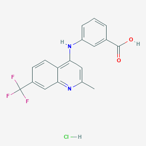 3-((2-Methyl-7-(trifluoromethyl)quinolin-4-yl)amino)benzoic acid hydrochloride