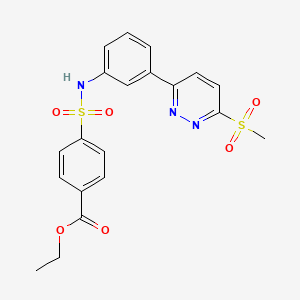 Ethyl 4-[({3-[6-(methylsulfonyl)pyridazin-3-yl]phenyl}amino)sulfonyl]benzoate