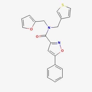 N-(furan-2-ylmethyl)-5-phenyl-N-(thiophen-3-ylmethyl)isoxazole-3-carboxamide