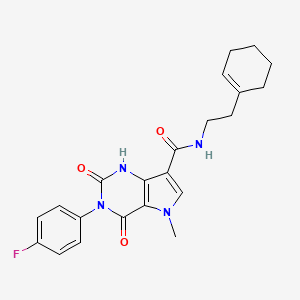 N-(2-(cyclohex-1-en-1-yl)ethyl)-3-(4-fluorophenyl)-5-methyl-2,4-dioxo-2,3,4,5-tetrahydro-1H-pyrrolo[3,2-d]pyrimidine-7-carboxamide