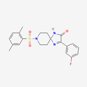 8-((2,5-Dimethylphenyl)sulfonyl)-3-(3-fluorophenyl)-1,4,8-triazaspiro[4.5]dec-3-en-2-one