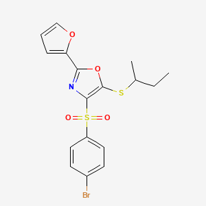 4-((4-Bromophenyl)sulfonyl)-5-(sec-butylthio)-2-(furan-2-yl)oxazole