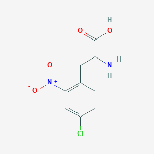 molecular formula C9H9ClN2O4 B2354085 4-Chloro-2-nitro-DL-phenylalanine CAS No. 56433-05-7