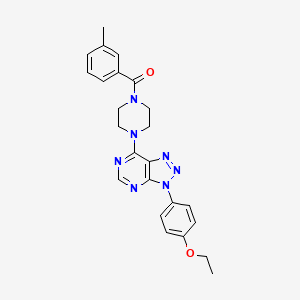 (4-(3-(4-ethoxyphenyl)-3H-[1,2,3]triazolo[4,5-d]pyrimidin-7-yl)piperazin-1-yl)(m-tolyl)methanone